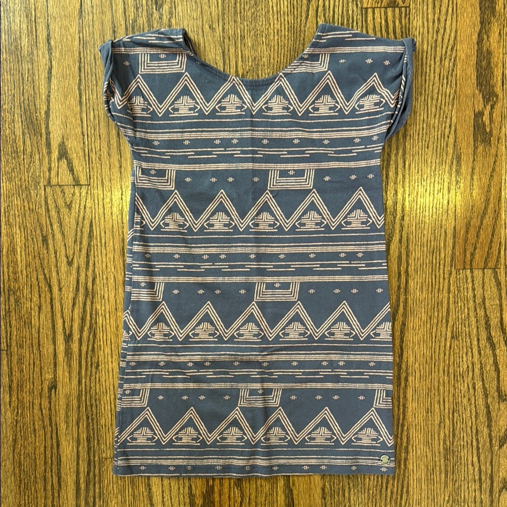 Roxy Girl Tribal Print Blue and Pink Dress